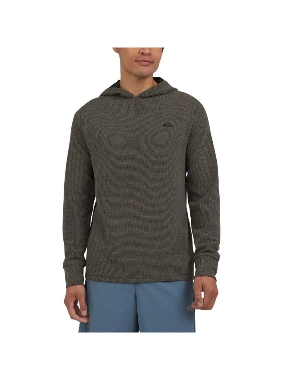 Quiksilver Men's S Gray Hooded Pullover Regular Fit Moisture-Wicking  F0993